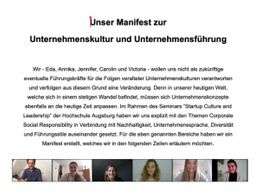 Unser Manifest zur
Unternehmenskultur und -führung