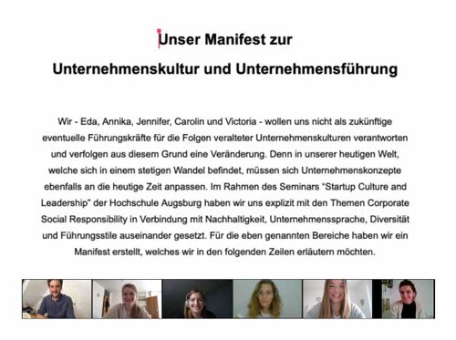 Unser Manifest zur
Unternehmenskultur und -führung
